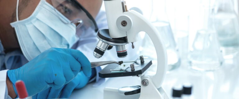 researcher studying cannabis